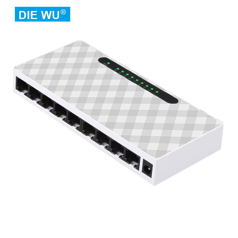 TXE091 9-Port 10/100M Ijzer/Plastic Shell Ethernet Network Switch/Ethernet Splitter/Plug & Play/Verkeer Optimalisatie/Unmanaged