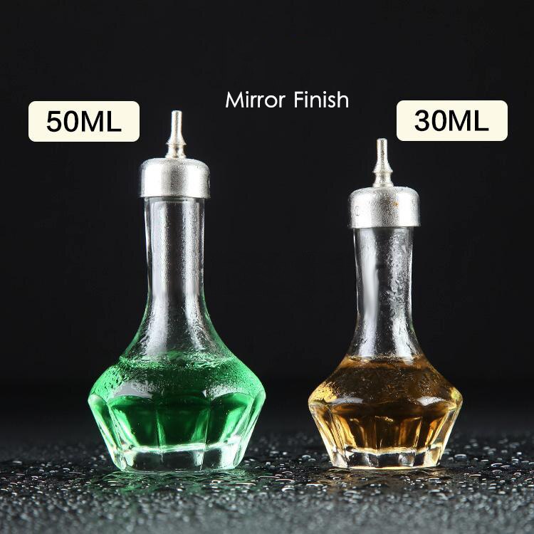 30ML/50ML KLARE GLAS Bitter FLASCHE MIT AUSLAUF & KORK oben