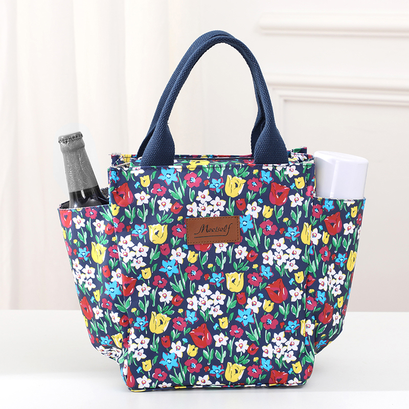 Pracownicy biurowi wychodzą z ryżową torbą na lunch termiczna torba bento modna torba płócienna torba do noszenia w ręku torba dla mamy