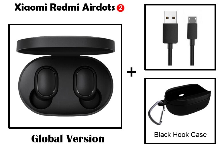 Xiaomi redmi airdots 2 trådløse bluetooth øretelefoner in-ear stereo øretelefoner ture trådløse øretelefoner: Gadd kabel bhkcase