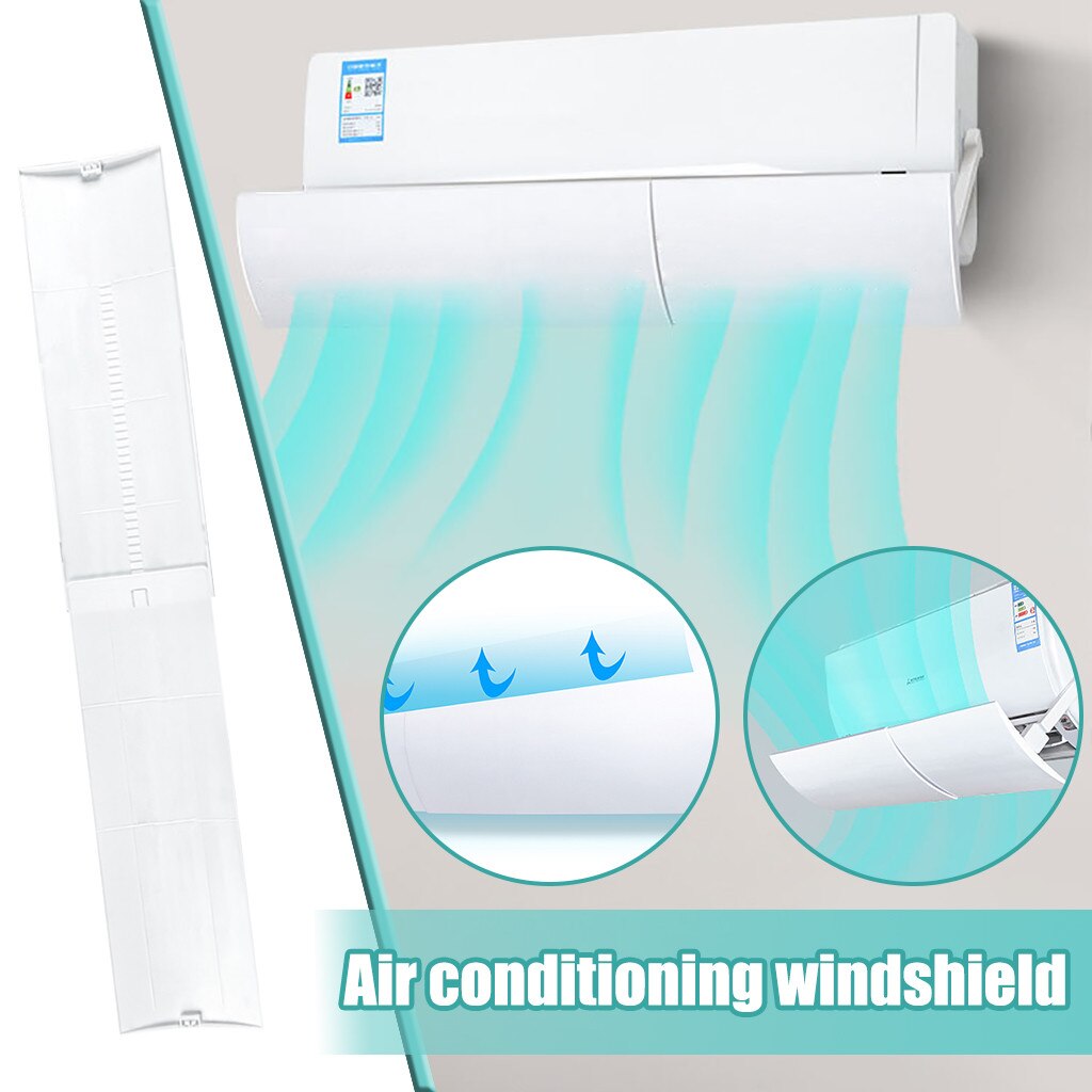 Air Conditioning Universal Wind Deflector Cover Anti Direct Blowing Windshield Shield Adjustable Conditioner Cover Windshield