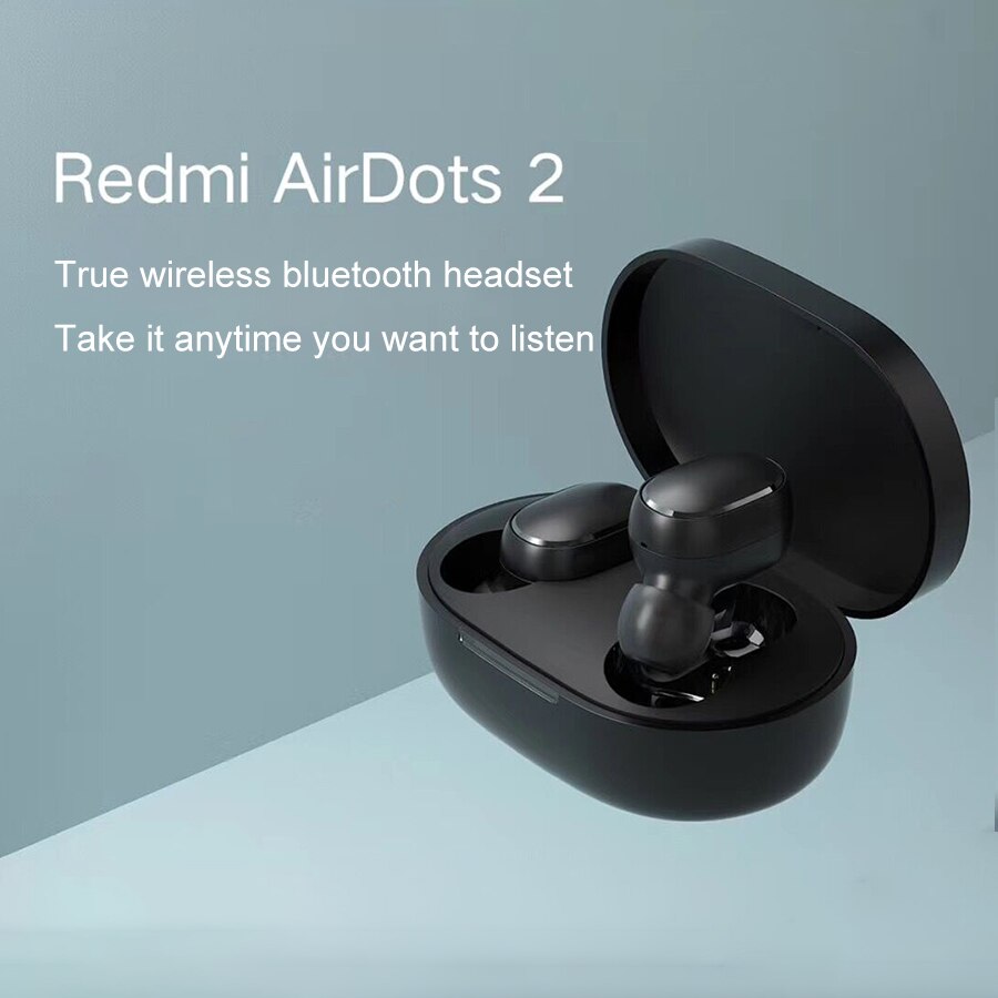 Xiaomi-Auriculares intrauditivos estéreo Bluetooth 5.0 con micrófono, audífonos inalámbricos TWS con control AI, con estuche de carga, Redmi AirDots 2