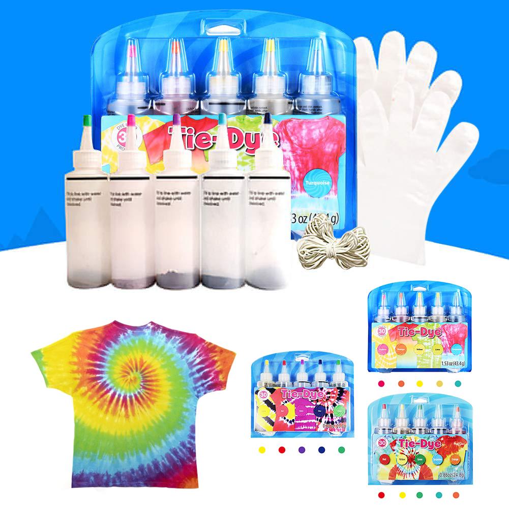 5 kleuren tie-dye kit katoen linnen kledingverf niet-giftige diy verfkit verfkleuren kunst kleding voor verfverf