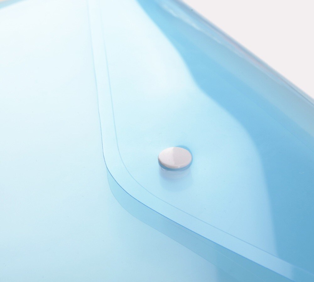 20 Pcs/Lot Deli 5505 PVC-A4 Transparent button document bags paper folders for conference organizer office supplies stationery