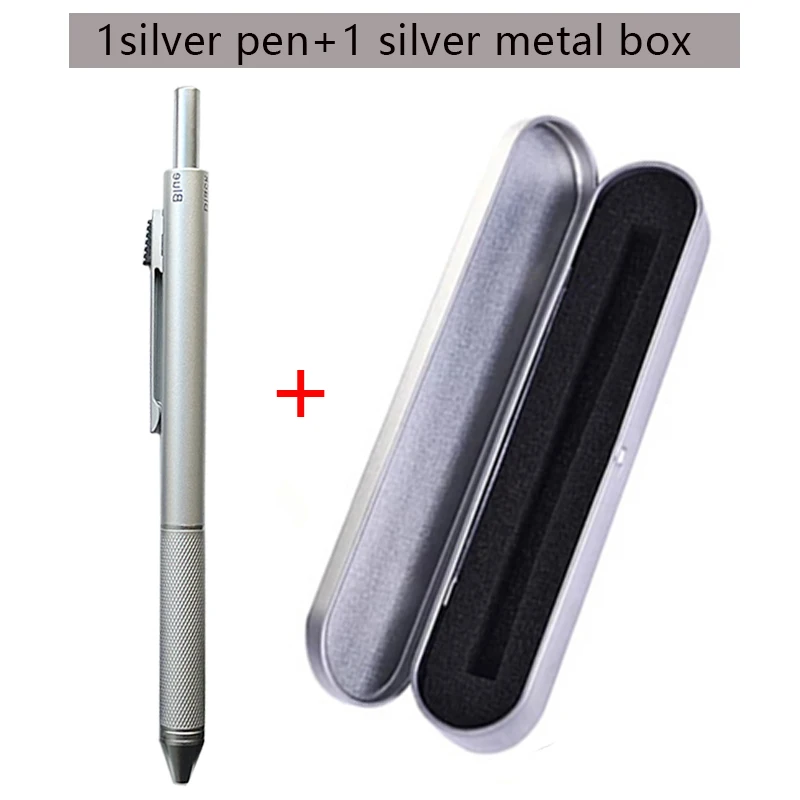 Gravity Sensor 4 In 1 Multicolor Gel Pen Set 0.5mm Black Blue Red Ink Ball Pen and 1 Pencil Lead School Office Stationery: light green