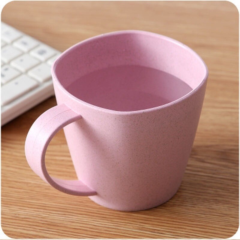 Excellente 1Pc sain blé paille lait tasse Protection de l'environnement épais Anti-tasses chaudes