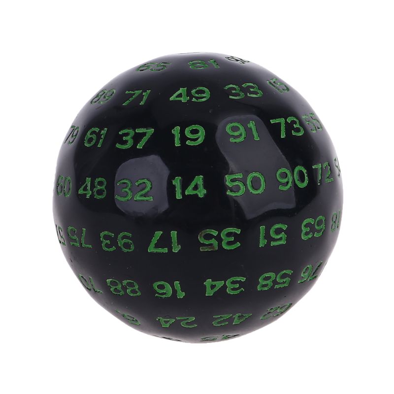 100 Sides Polyhedral Dice D100 Multi Sided Acrylic Dices for Table Board Role Playing Game Bar Club Party O24 20: Green