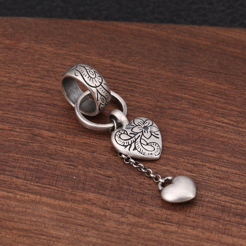 Emith-colgante de flor de loto para hombre, collar redondo Compatible con todo, joyería de estilo chino de buena suerte,: 3