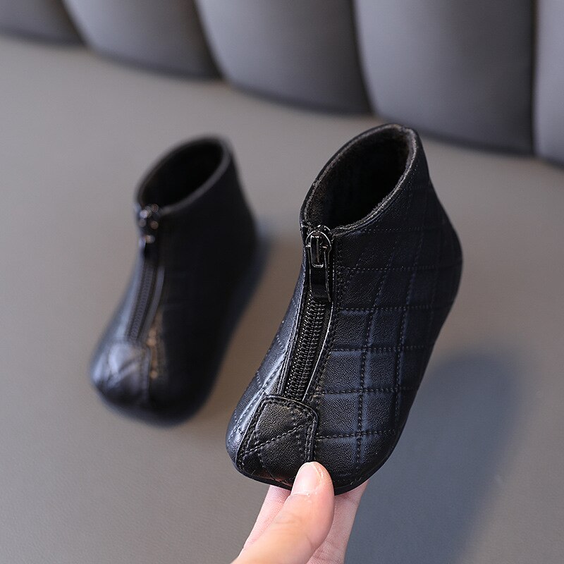 Stivali da neve per bambini autunno nuovo 2021 morbide ragazze calde scarpe di cotone per bambini stivali invernali ispessiti in peluche per bambini 1-3 anni: 1 / 22(14CM)