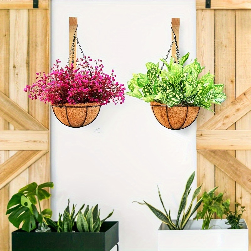 1/2pcs, Plant Hanger, Wall Planters For Indoor Plants, Wooden Wall Mounted Hanging Plant Hooks, Basket Hooks
