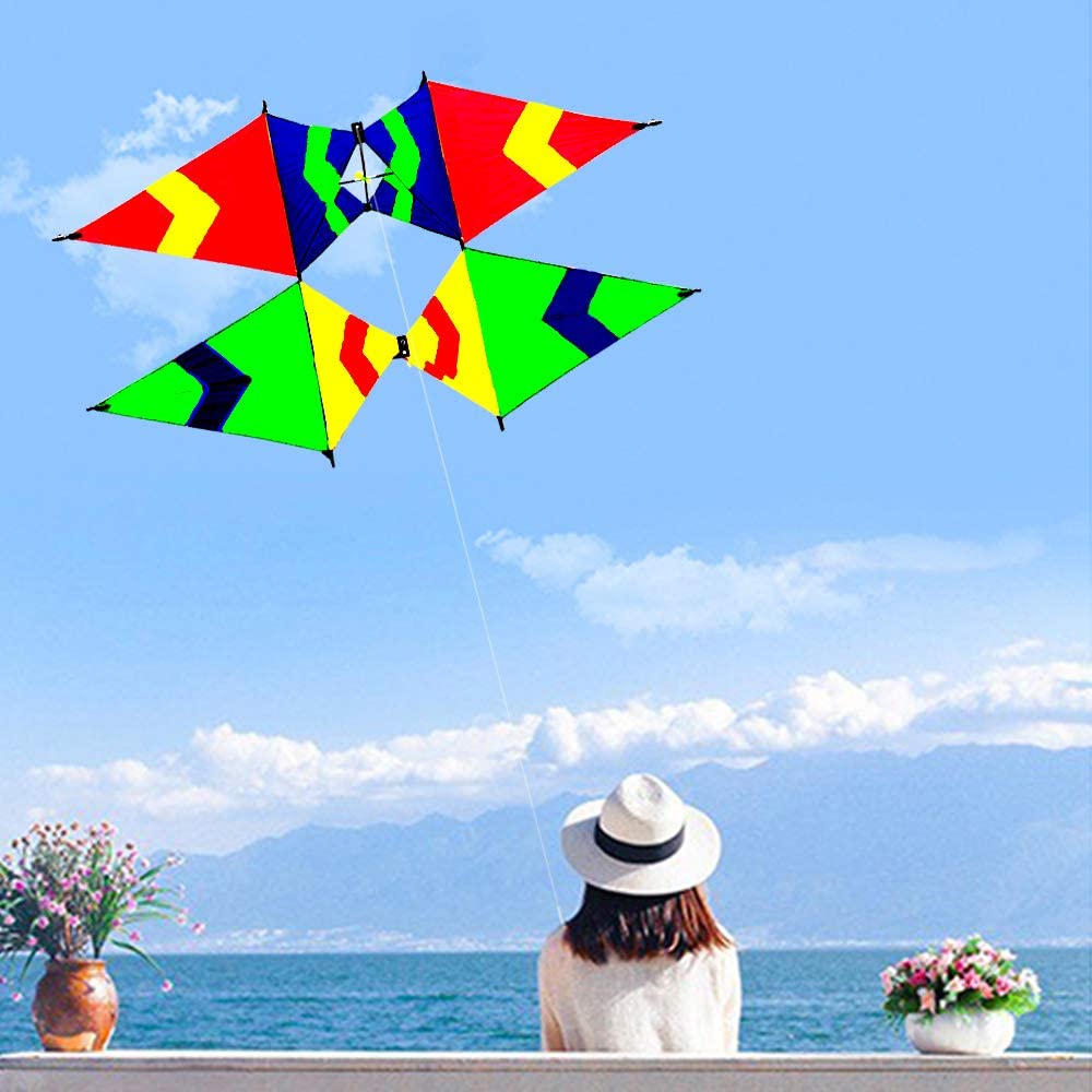 Power Box 3D Single Line Adult Kite Sports Beach With Handle and String Easy to Fly