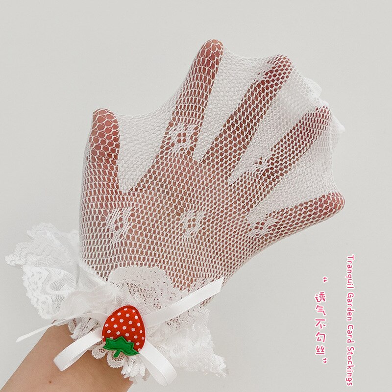 2022 New Spring Summer Girls calze al ginocchio calze a rete in pizzo per bambini Princess Bow Lolita Roll Socks tubo flessibile per studenti traspirante: 1204