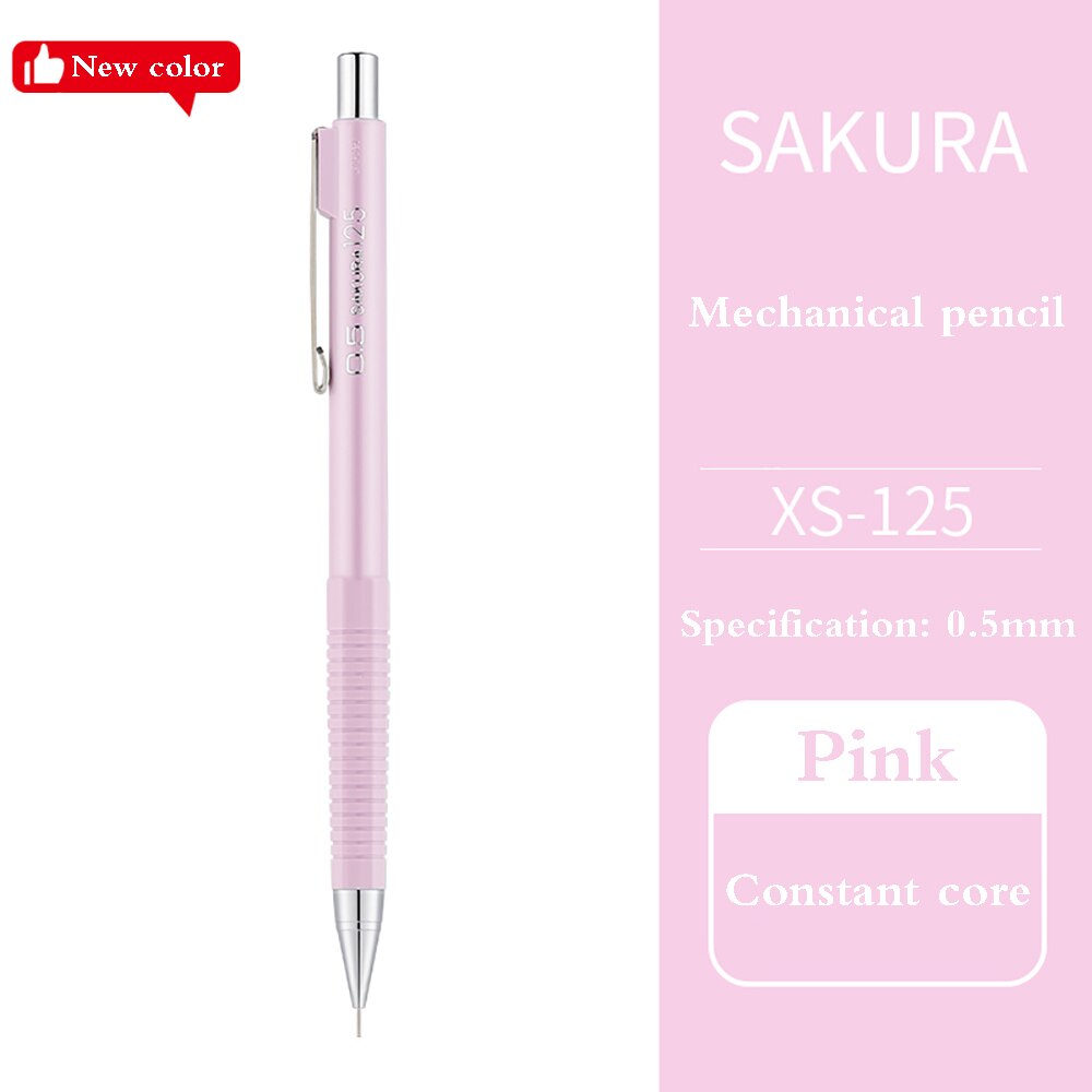 Crayon automatique japonais Sakura XS-123/125, 4 pièces, pour étudiants, , dessin, peinture, noyau Anti-rupture 0.3/0.5/0.7MM: 4Pcs pink 0.5mm