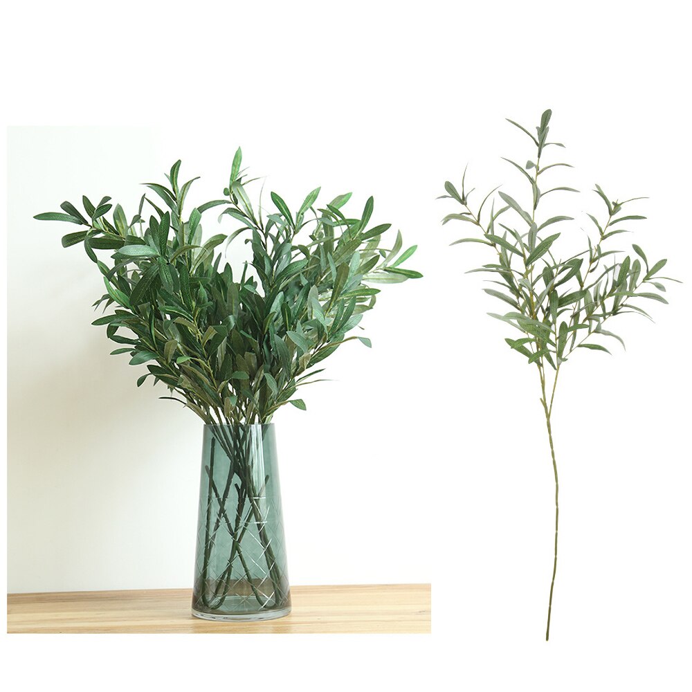 Artificial European Olive Tree Branches With Olive Fruit Leaves For Home Hotel Wedding DIY Decoration Flowers Plants Wreath Leaf