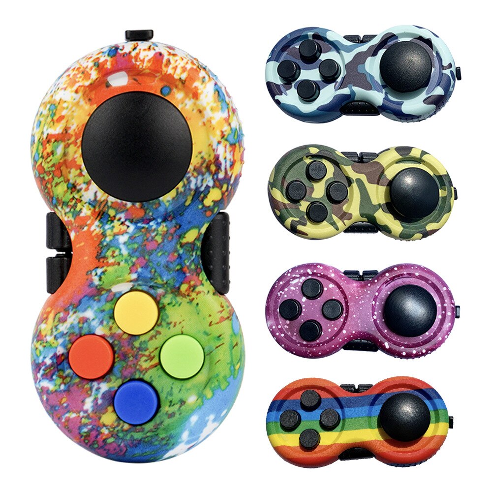 Zappeln Spielzeug Regenbogen Griff Zappeln Spielzeug Classic Controller Game Pad Zappeln Fokus Spielzeug ADHS Angst und Stress Relief