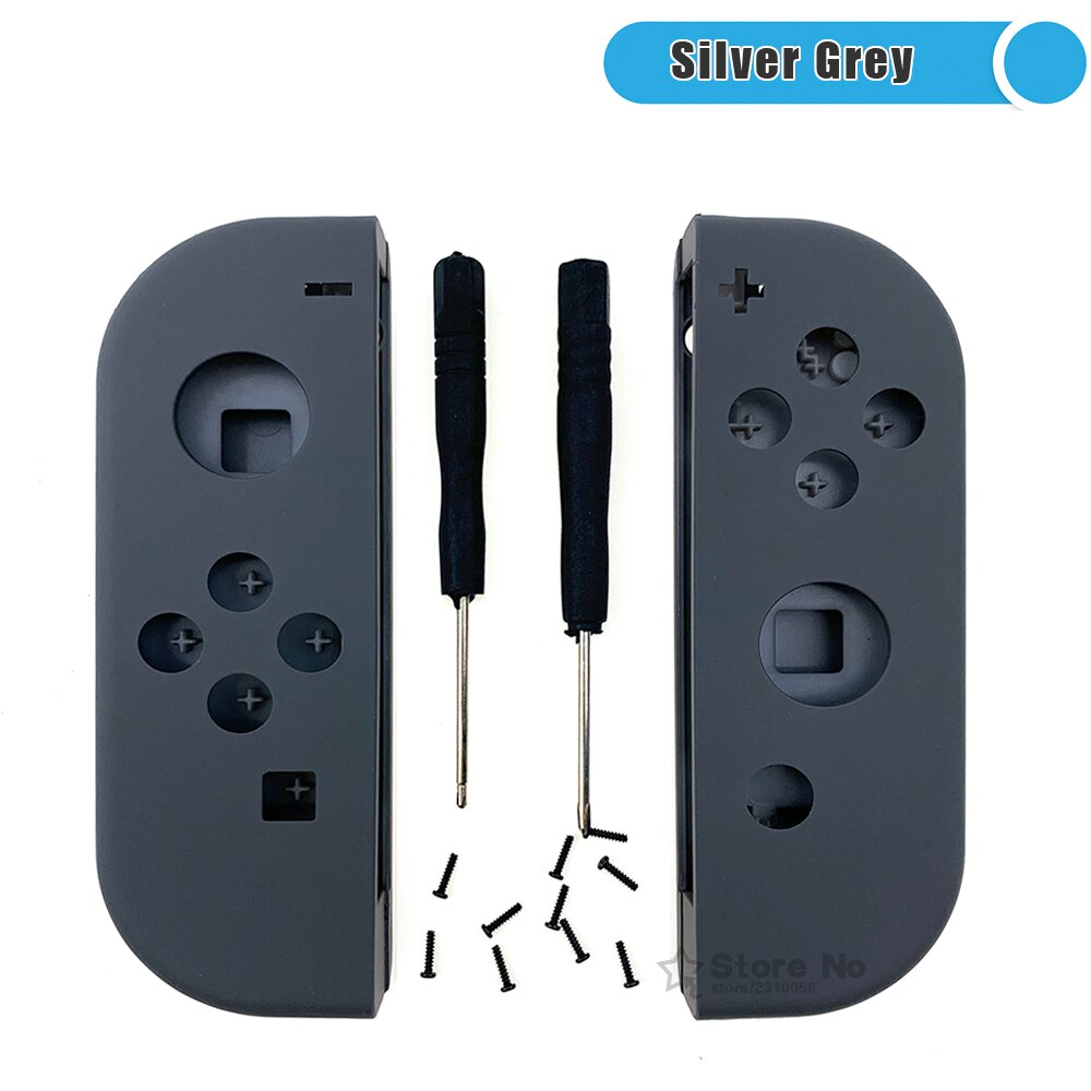 Carcasa de repuesto personalizada para mando de Nintendo Switch, carcasa para Joy-Con, NS, NX,: Silver Gery