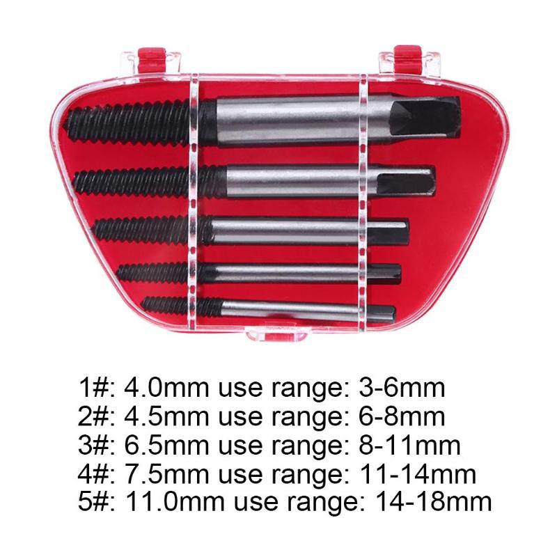 Damaged Screw Removal Tool 5pcs/lot Screw Extractors Damaged Broken Screws Removal Tool Used in Removing the Damaged Bolts