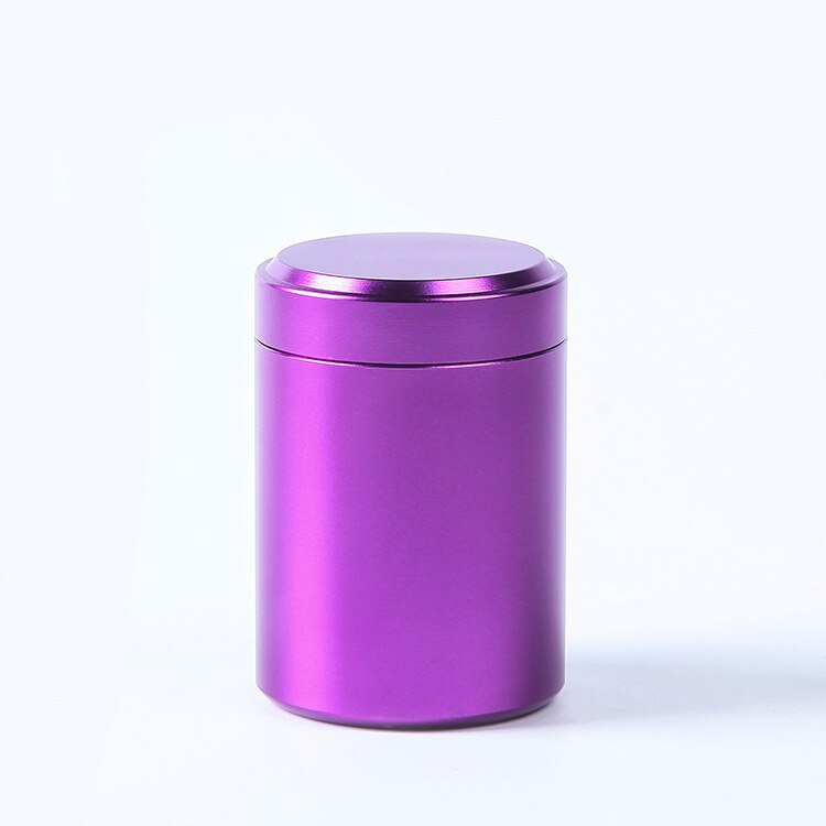Premium fly aluminium lufttæt opbevaringsbeholder 1.3 tommer multi-brug vakuumforsegling bærbar opbevaringsbeholder 70ml: Lilla