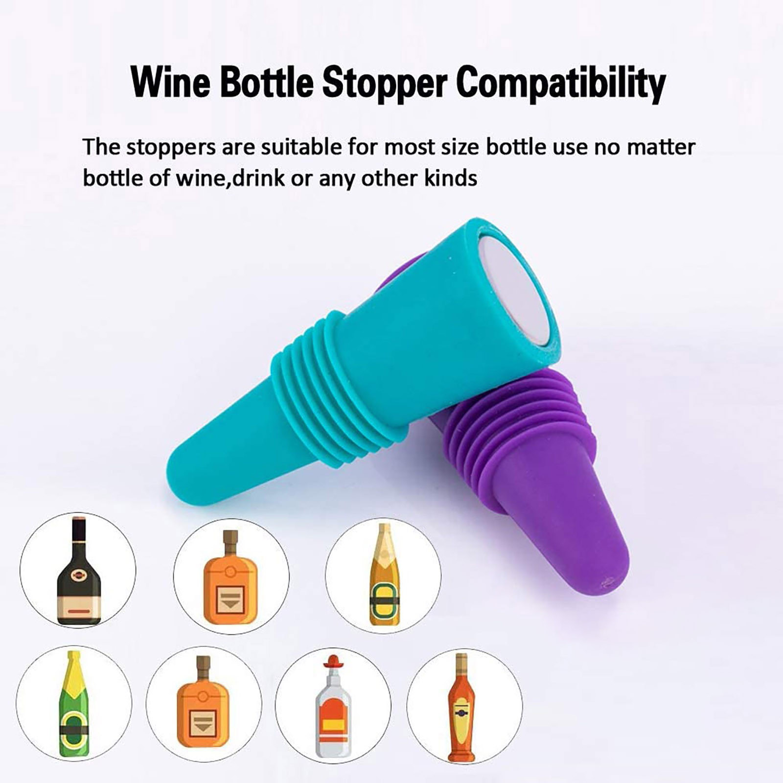 6 Colors Silicone Wine Bottle Cap Leak Proof Champagne Wine Bottles Stoppers Candy Color Reusable Family Bar Supplies