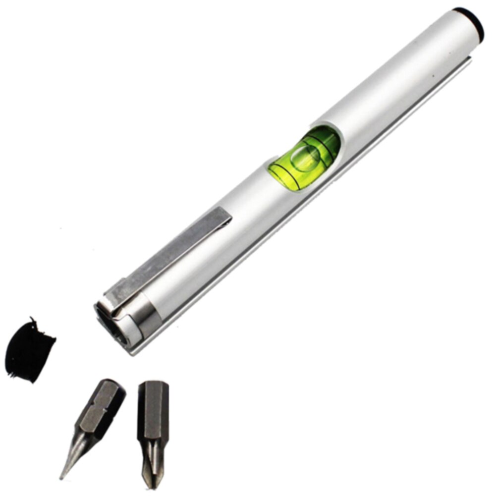 Lightweight Pen Shape Portable Accurate Mini Easy Apply Spirit Level Hand Tool With Magnetic Screwdriver Bubble