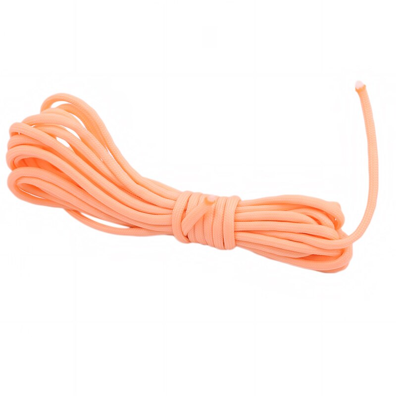 5/10 Meters Survival Paracord Luminous Rope Camp Glow Paracord 7 Strands Lanyard Ropes Outdoor Ropes: orange / 5meters