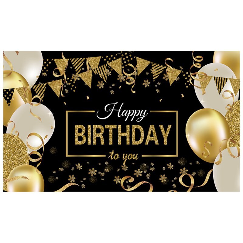 Happy Birthday Backdrop Banner Extra Large Sign Poster For Birthday Anniversary Party Background Banner Decor Supplies: Default Title