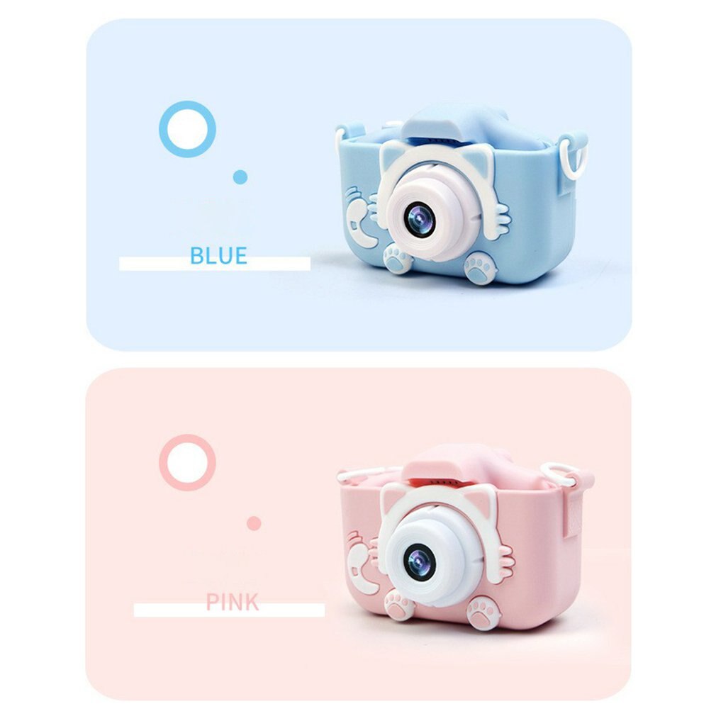 Mini Digital Kamera Karikatur Nette Kamera Spielzeug freundlicher Geburtstag Kleinkind Spielzeug Speicher karte kamera mit silikon abdeckung