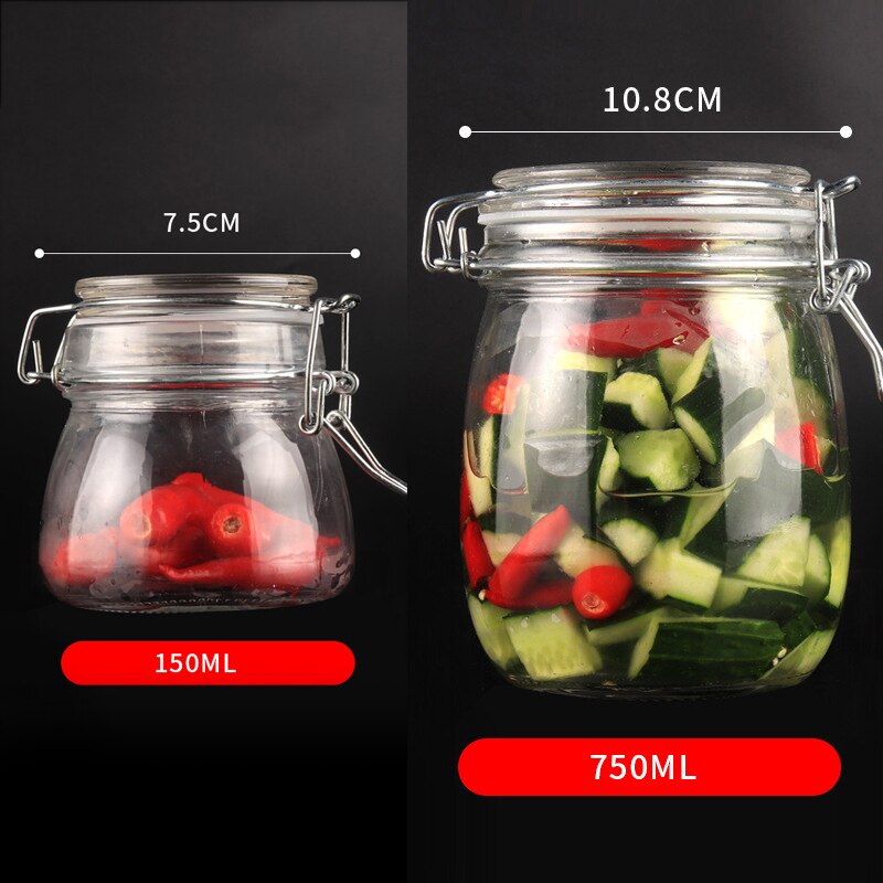 Glass Jars With Airtight Lids Mason Jars Glass Jars With Leak Proof Rubber Gasket Storage Jars With Hinged Lid for Home THIN889: Burgundy