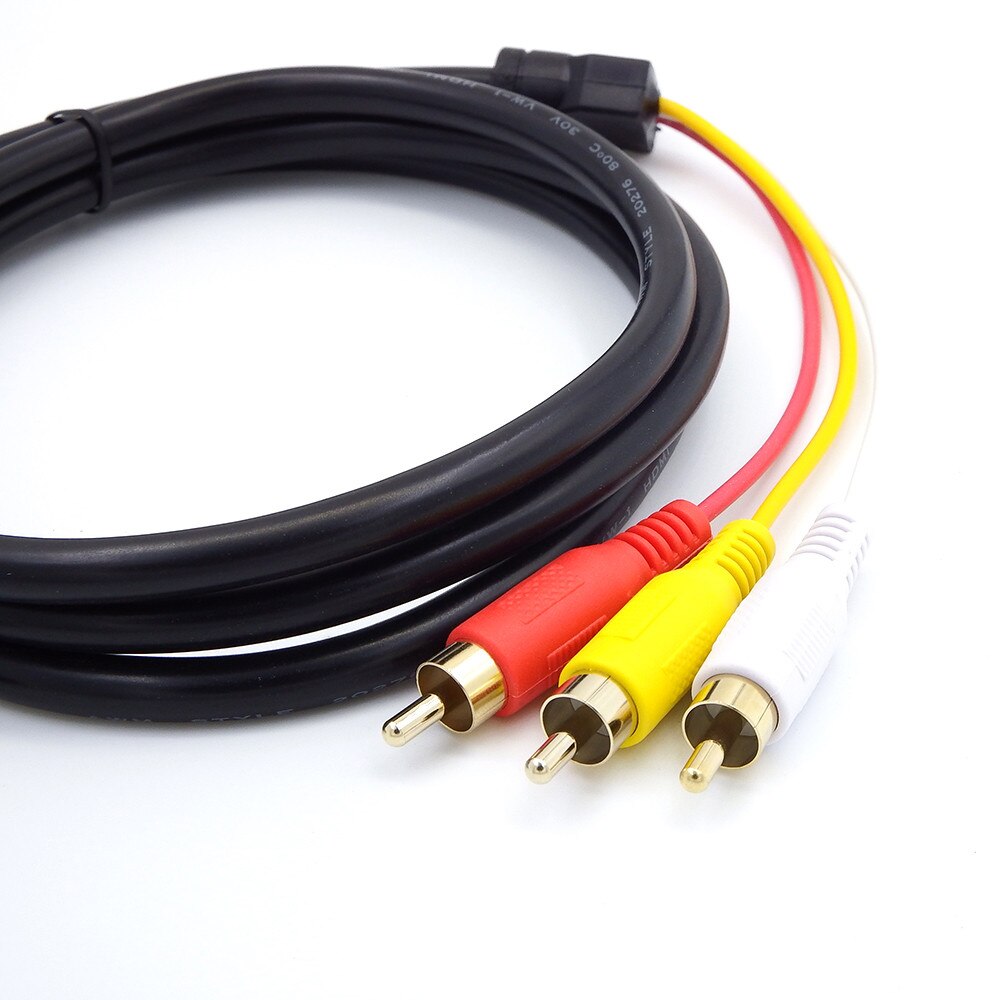 Hdmi Naar Rca Kabel Hdmi Male Naar 3RCA Av Composiet Male M/M Connector Adapter Cable Cord Zender O7