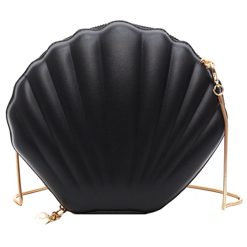 salvaje bolso de concha de para mujer pequeño bolso de mensajero bolso de hombro: Black / l