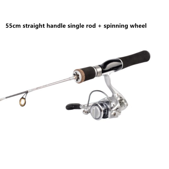 Ice Fishing Rod Set 55cm/85cm Epoxy Material Ultra Short Raft Rod Rod Travel Fishing Tackle: Purple