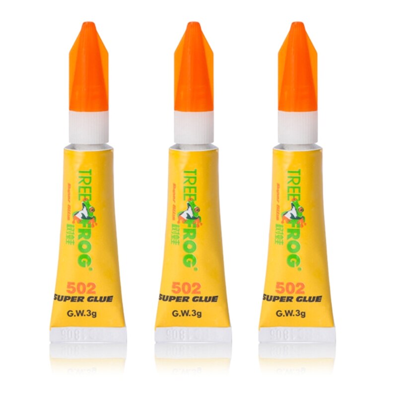 W3JD 3Pcs Liquid Super Lijm 502 Onmiddellijke Sterke Bond Lederen Cyaanacrylaatlijm