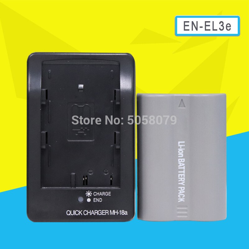 1pc EN-EL3e EN EL3e ENEL3e Camera Batterij Voor Nikon D90 D80 D300 D300s D700 D200 D70 D50 D70s D100 met MH-18A charger