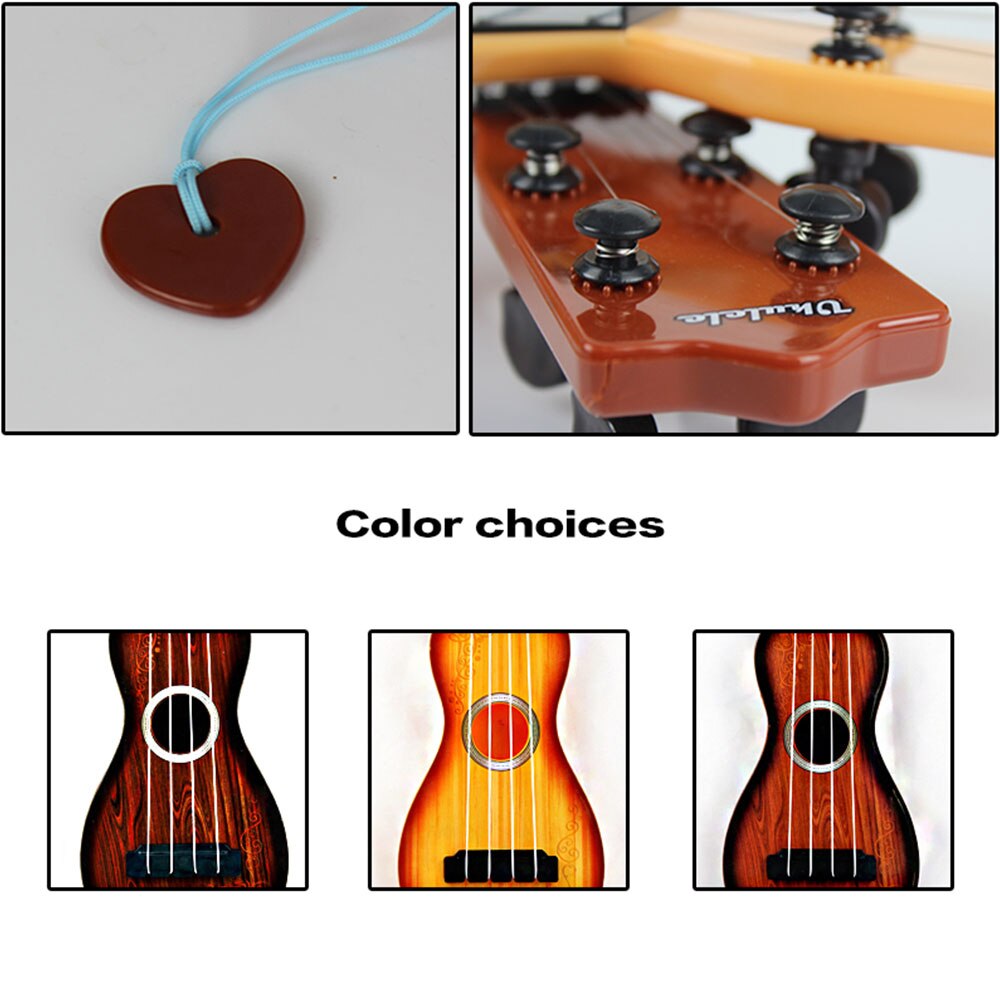 Ukulele ABS Beginners Onderwijs Kinderen 38*10cm Kleur Willekeurige Plastic Jaar Muziekinstrumenten Kleine Gitaar Speelgoed fun