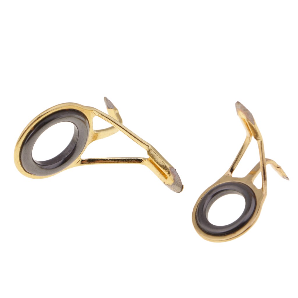 8pcs Fishing Rod Guide Top Tip Eye Ring Rod Repair Kit for Rod Building Stainless Steel Frame