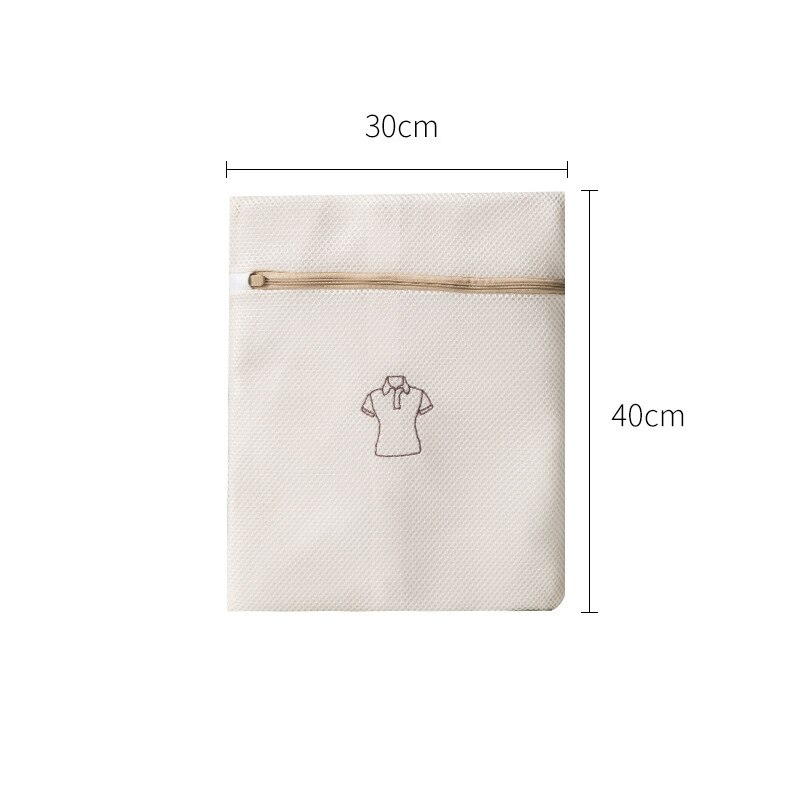 Mooie Beige Waszak Exqusite Geborduurd Patroon Voor Ingedeeld Wassen Fijne Mesh Wassen Tassen In Machine: B Small