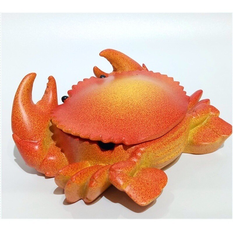Crab Ashtray with Lid Household Ashtray Cigarette Smoking Ash Tray Desktop Ornamet for Living Room Home