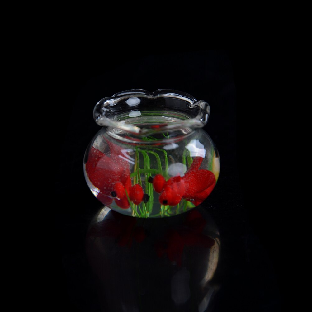 mini Carro Armato di Pesci FAI DA TE in Resina Pendenti E Ciondoli Strumenti Trasparente Pesci Rossi Serbatoi Pendente Gioielli Fatti A Mano in Miniatura Decorazione roba cupola in Vetro: rosso