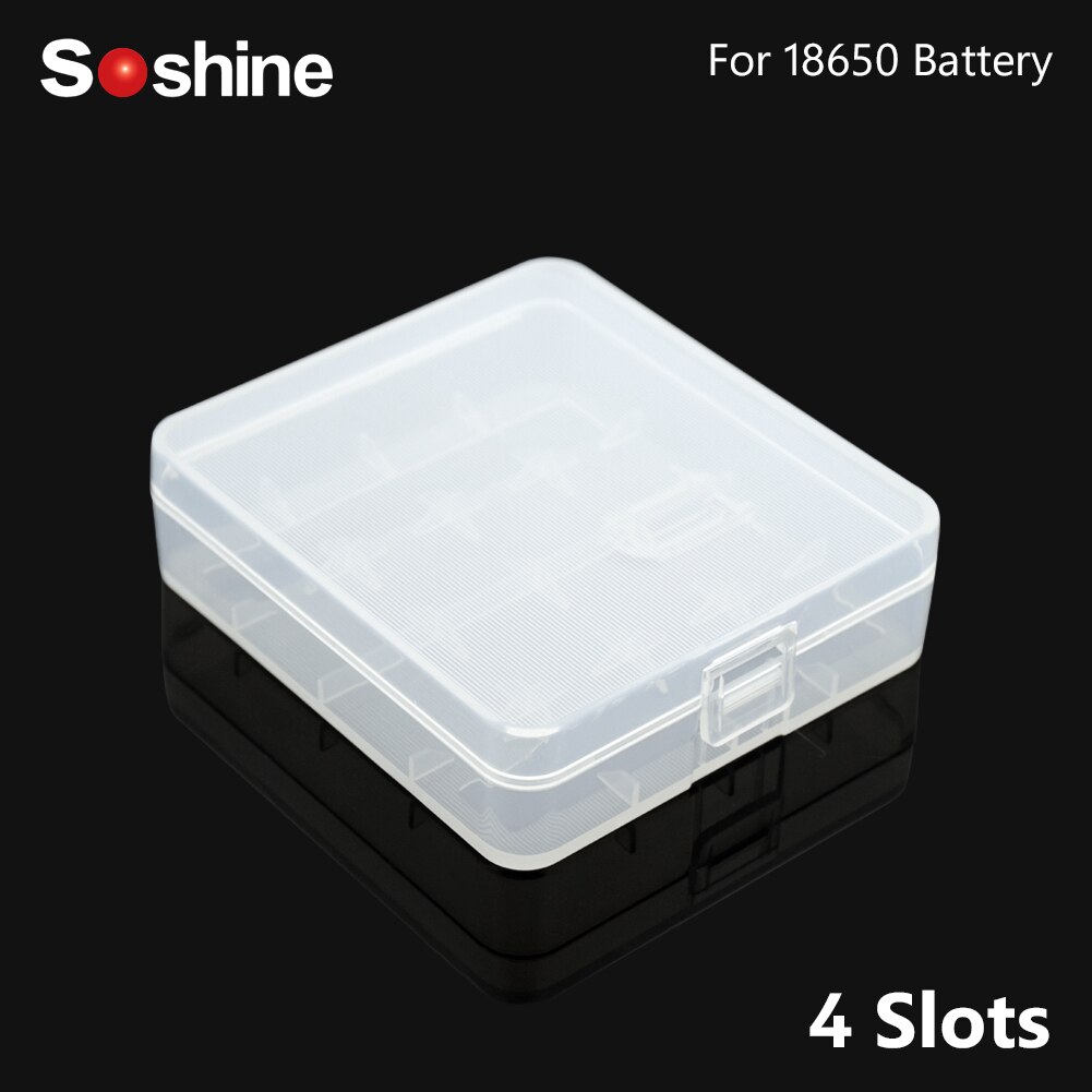 Hard Plastic 18650 Battery Storage Boxes Case Holder With Clip For 1/2/4/8x 18650 4x16340 Rechargeable Battery Waterproof Cases: 4x slots