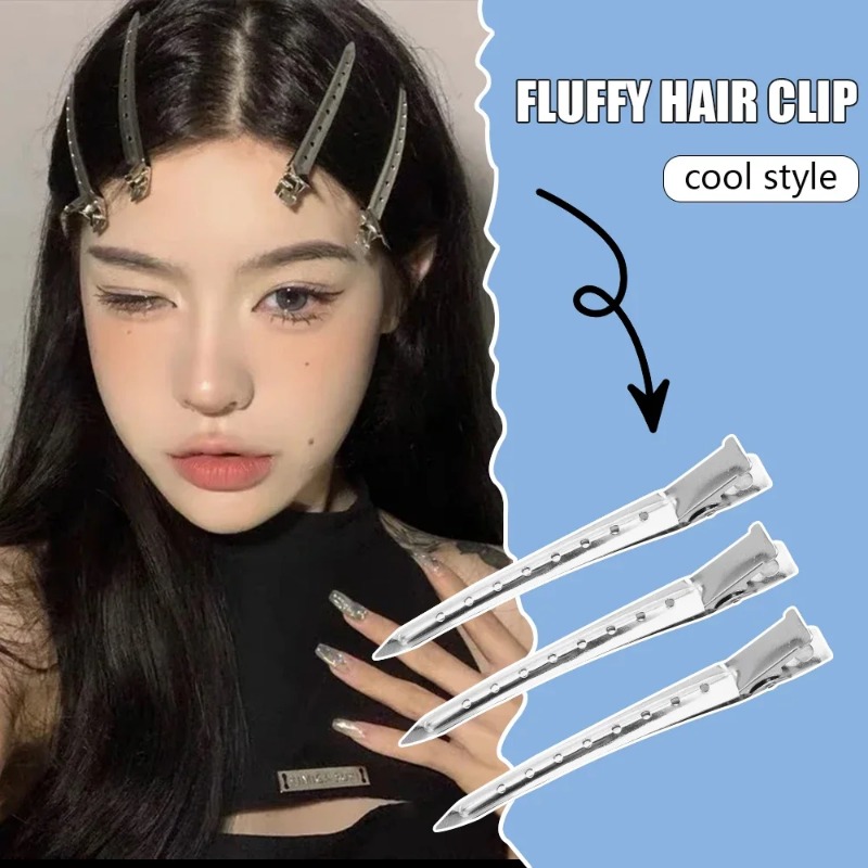 Frau Haarpflege Clips Metall Stahl Friseur Schnitt Clip Klemmen Friseur Haarschnitt verwenden Styling-Werkzeug Haarwurzel flauschige Haarnadel