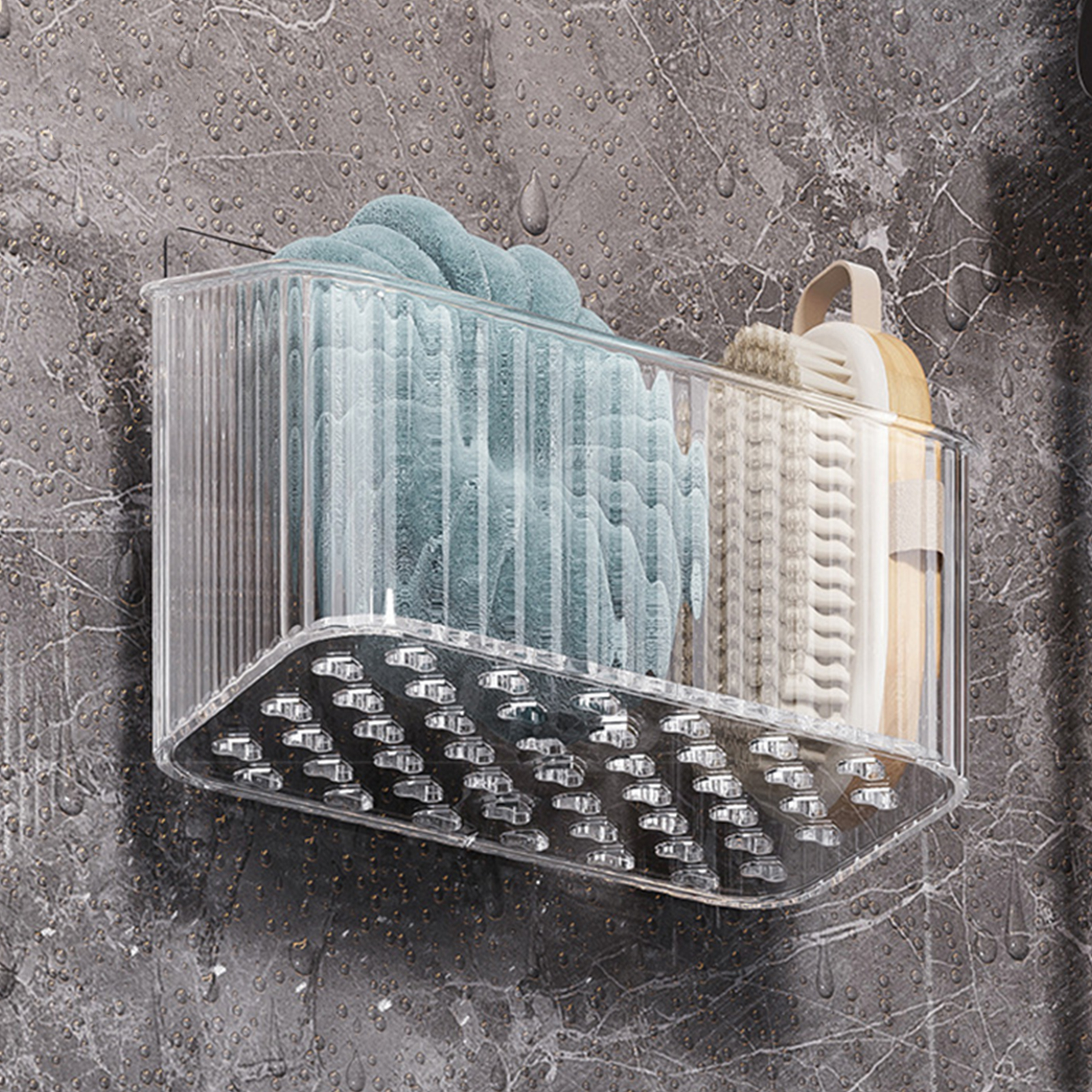 Bathroom Storage Rack Transparent Plastic Organizer Holder Toiletry Hair Accessory Jewelry Makeup Organizer Bracket Storage Rack