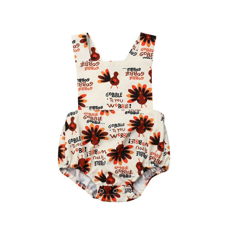 Thanksgiving Day Baby Bodysuit Infant Baby Boys Girls Turkey Clothes Cotton Jumpsuit Newborn Baby Body Festival Outfits