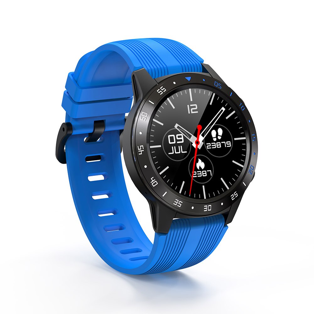 Smart Watch GPS Barometer/Altimeter/Compass Touchscreen Heart Rate Fitness Tracker Bluetooth Phone Call Smartwatch for Man Woman: Blue