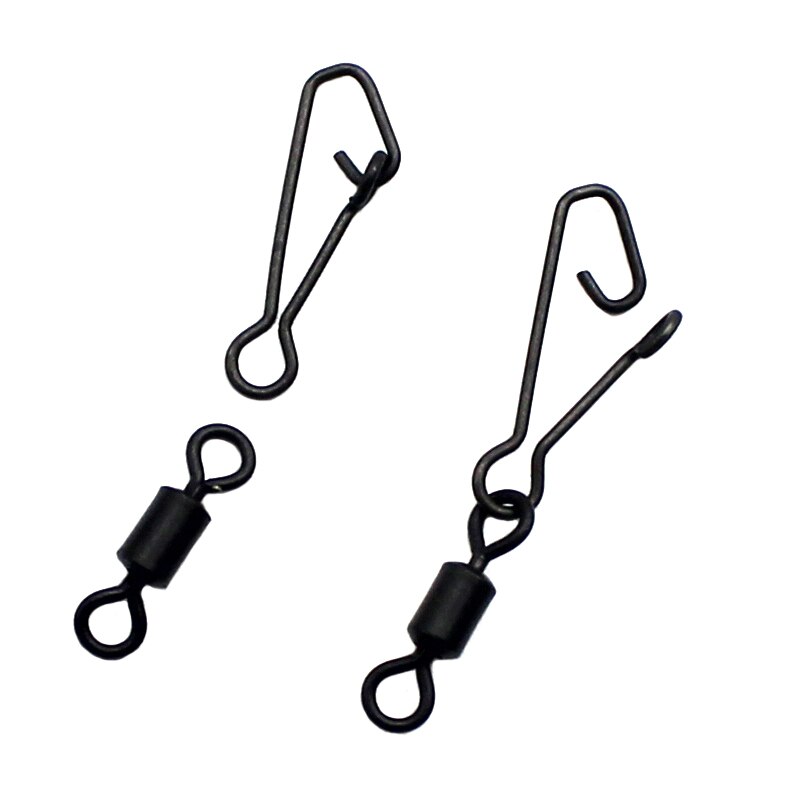 20 Stuks Karpervissen Accessoires Quick Snap Haak Leader Swivel Clips Haak Aas Connector Clips Voor Karpervissen Rigs Maken visgerei