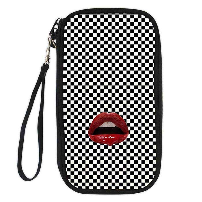 Noisydesigns Paspoort Id-kaart Houder 3D Denim Pocket Rode Lippen Cartoon Gedrukt Vrouwen Cluth Portemonnee Portemonnees voor Meisjes Tassen: CC1304Z6