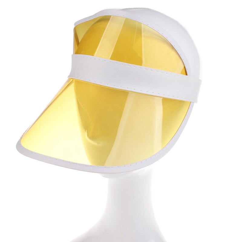 proprietà in PVC Trasparente Visiera Del Cappello Del suola Del Partito casuale Cappello di Plastica Trasparente Adulto Protezione Solare cap Visiere Degli Uomini Delle Donne tutto'aperto Del Cappello Della signora cap