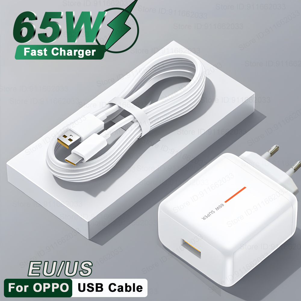 Chargeur Rapide Type-C Pour OPPO Reno - Quick Charge - Câble Blanc - Neuf Sous Blister
