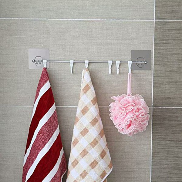 Barre murale cuisine support de rangement pour ustensiles spatule cocotte avec crochet mural étanche sans Trace Installation facile sans perceuse