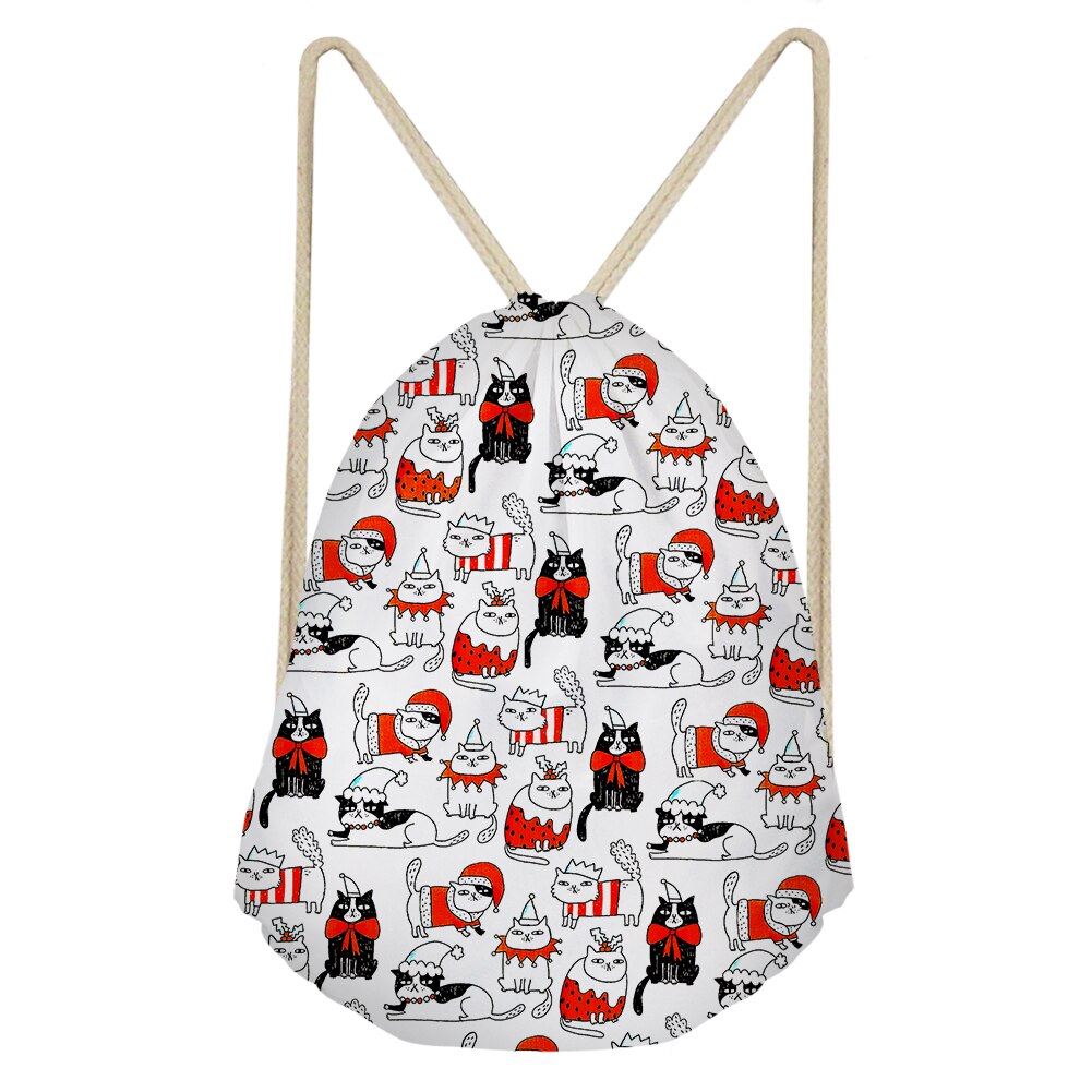 Kerstmis Kat Jaar Tasje Bag Voor Partij Decoratie Voor Eerste Verjaardag Meisje Party Kids Gunst Mochila niños: HS02031Z3