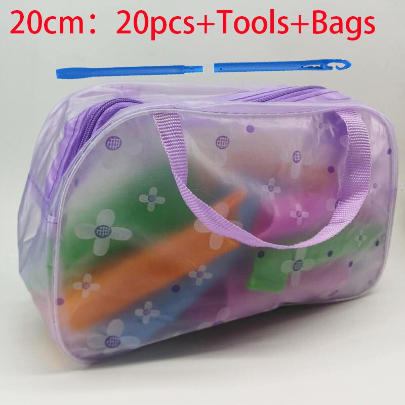 Haar krultang spiraal rollers slaap styler magische krultang roller: 20 stuks 20cm